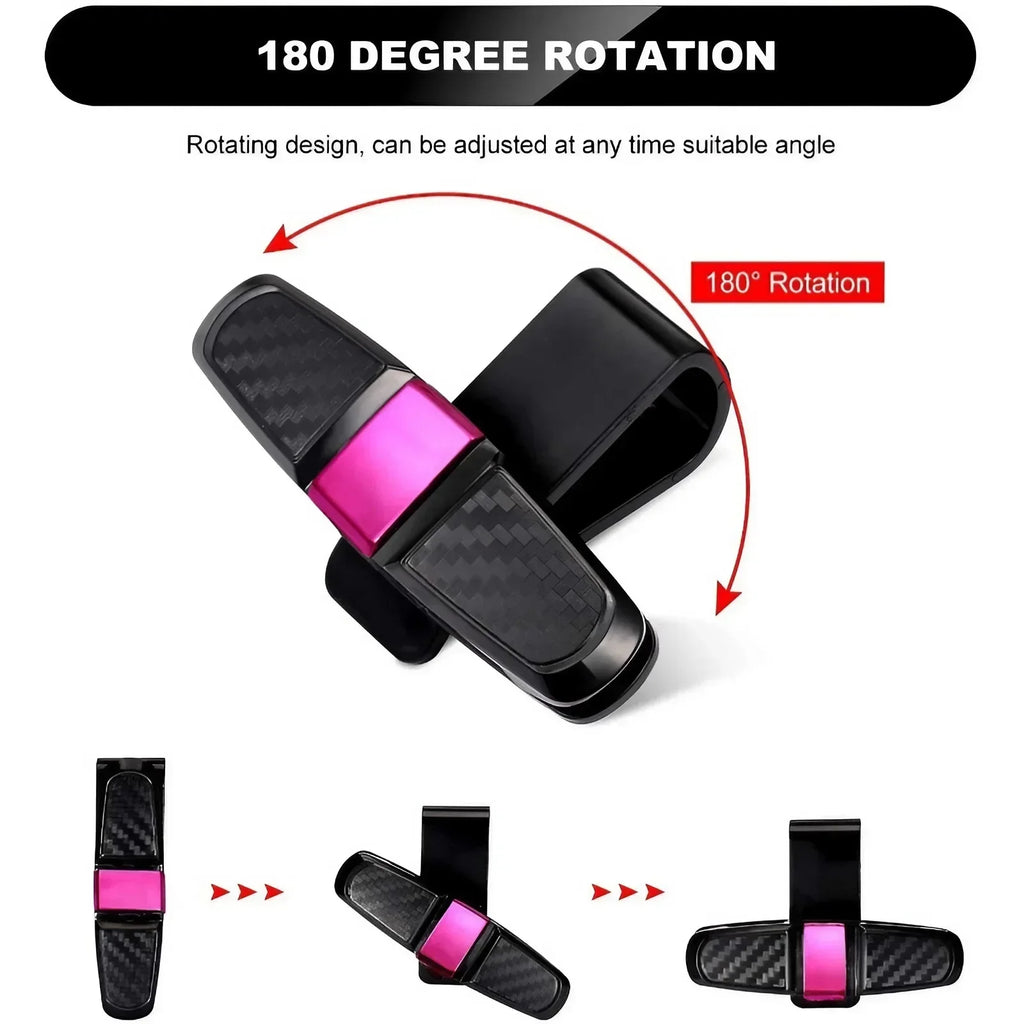 Rotating Car Sun Visor Sunglasses Holder