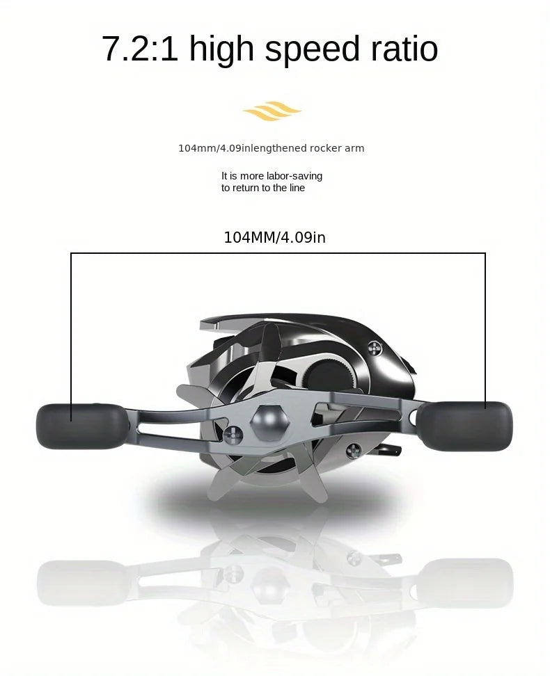 BILLINGS AT Series,7.2:1 Gear Ratio,5+1 Ball Bearing,18LB Max Drag,Baitcasting Reel,For Freshwater Saltwater