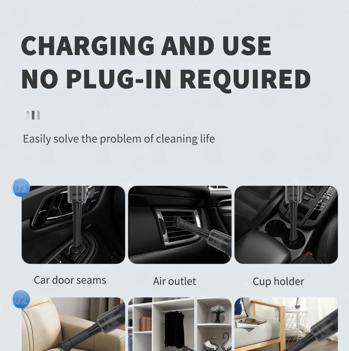 Cordless Handheld Car Vacuum Cleaner