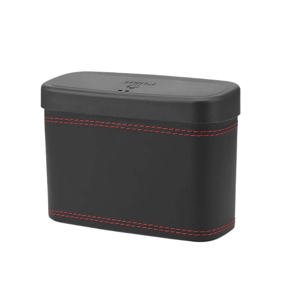 PU Leather Hanging Car Trash Can