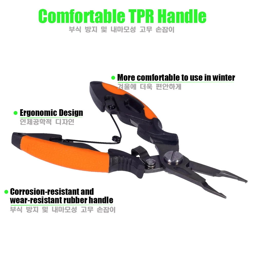 New Multifunctional Fishing Pliers Accessories 420 Stainless Steel Body Scissors Line Cutter Hooks Remover Outdoor Fishing Tools
