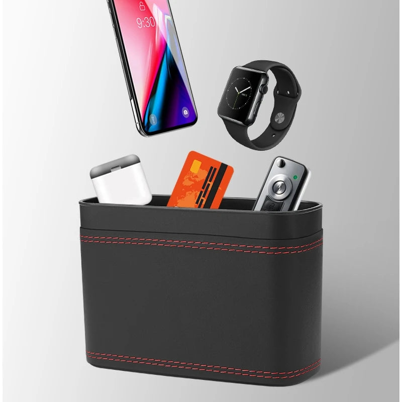 PU Leather Hanging Car Trash Can